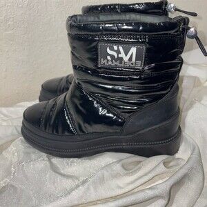 Sam Edelman Carlton Snow Boots Womens 7 Black Waterproof Winter Ankle
